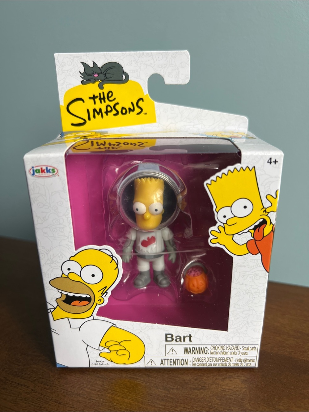 The Simpsons Bart Figure in White Space Suit - Jakks